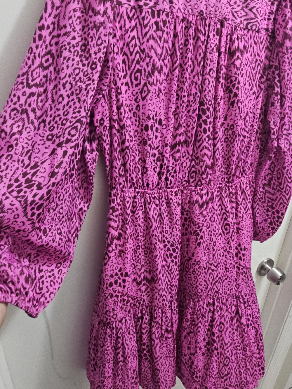 Lilly Pulitzer Deacon 3/4 Sleeve Dress Cerise Pink Pattern Play Sz 8 - Picture 14 of 15